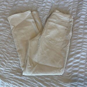 Madewell Women's Straight Leg Cream Jeans